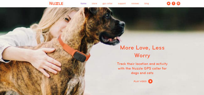 Nuzzle homepage