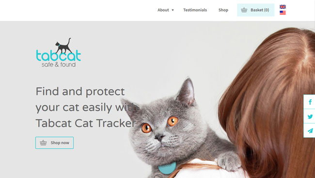 TabCat printscreen homepage